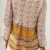 Tie-Neck Boho Floral Tunic Top – Long Sleeve
