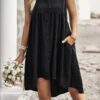 Sleeveless Peplum Shirt Dress – Solid Finish