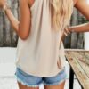 Sleeveless Halter Ruched Tunic Top – Loose Fit