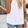 Sleeveless Halter Ruched Tunic Top – Loose Fit