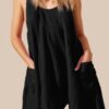 U-Neck Backless Sleeveless Mini Dress with Pockets