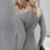 Solid Rib-Knit Drawstring Bodycon Dress