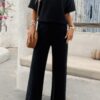 Lightweight Knitted Crew Neck Button Two-Piece Set