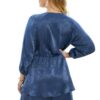 Plus Size V-Neck Dress with Ruffled Hem – Relaxed Silhouette