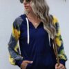 Tie-Dye Full-Zip Hoodie – Loose Open Front