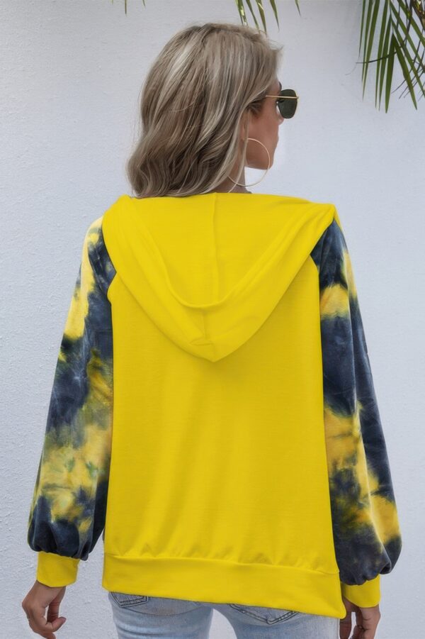 Tie-Dye Full-Zip Hoodie – Loose Open Front