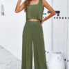 Two-Piece Square-Neck Sleeveless Set – Linen Blend