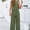 Two-Piece Square-Neck Sleeveless Set – Linen Blend