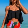 Tankini Swimsuit – Ruffle Top with High-Waist Bottom