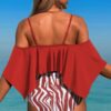 Tankini Swimsuit – Ruffle Top with High-Waist Bottom