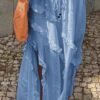 Asymmetrical Ruffle Skirt with Drawstring Waist