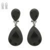 Teardrop Crystal Clip-On Earrings – Two-Tier Sparkle