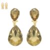 Teardrop Crystal Clip-On Earrings – Two-Tier Sparkle