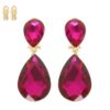 Teardrop Crystal Clip-On Earrings – Two-Tier Sparkle