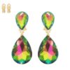 Teardrop Crystal Clip-On Earrings – Two-Tier Sparkle