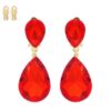 Teardrop Crystal Clip-On Earrings – Two-Tier Sparkle