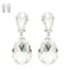Teardrop Crystal Clip-On Earrings – Two-Tier Sparkle