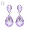 Teardrop Crystal Clip-On Earrings – Two-Tier Sparkle