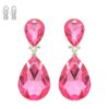 Teardrop Crystal Clip-On Earrings – Two-Tier Sparkle