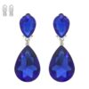 Teardrop Crystal Clip-On Earrings – Two-Tier Sparkle