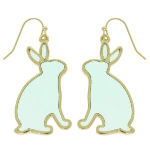 Easter Bunny Window Epoxy Dangle Earrings – Playful Spring Accessory