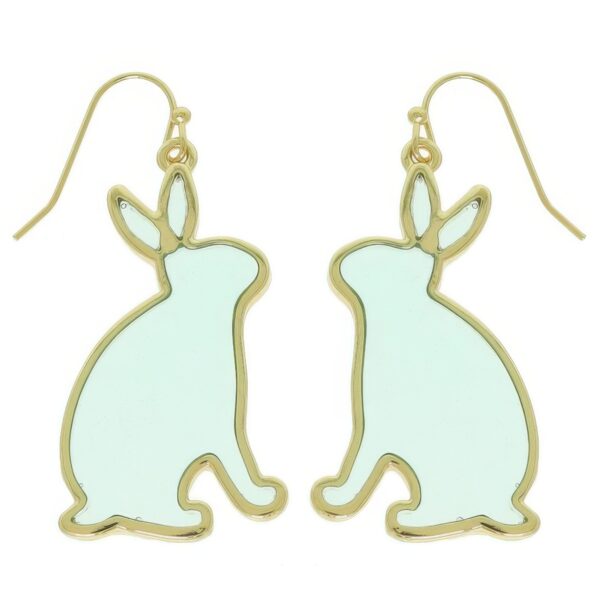 Easter Bunny Window Epoxy Dangle Earrings – Playful Spring Accessory