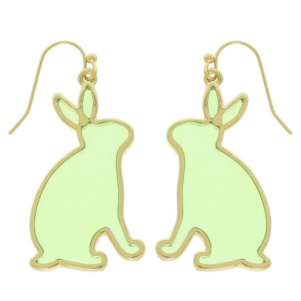Easter Bunny Window Epoxy Dangle Earrings – Playful Spring Accessory