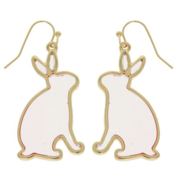 Easter Bunny Window Epoxy Dangle Earrings – Playful Spring Accessory