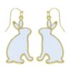 Easter Bunny Window Epoxy Dangle Earrings – Playful Spring Accessory