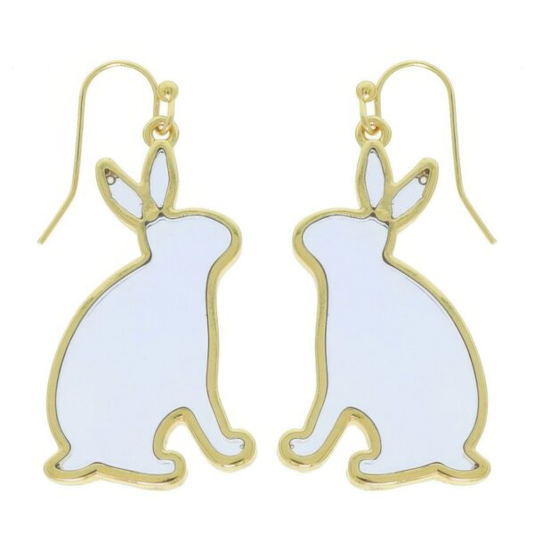 Easter Bunny Window Epoxy Dangle Earrings – Playful Spring Accessory