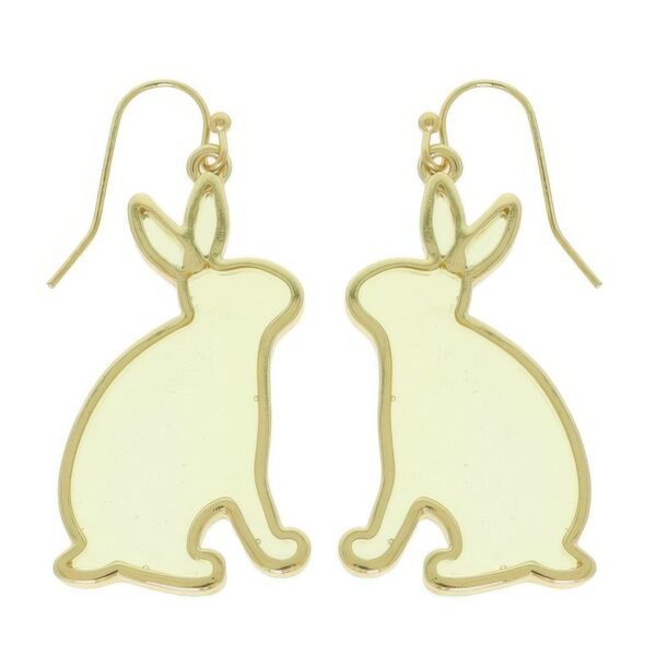 Easter Bunny Window Epoxy Dangle Earrings – Playful Spring Accessory