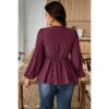Plus-Size V-Neck Top with Lace Patchwork