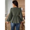 Plus-Size V-Neck Top with Lace Patchwork