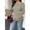 Plus Size Striped Shirt – Wide Long Sleeves