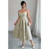 Plus Size Jacquard Spaghetti Strap Dress