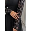 Plus Size Lace-Panel Sequin Evening Dress