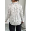 Plus Size Polka Dot Button-Up Shirt - Long Sleeve