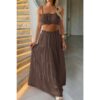 Sleeveless Tank Top & Flowing Maxi Skirt Set