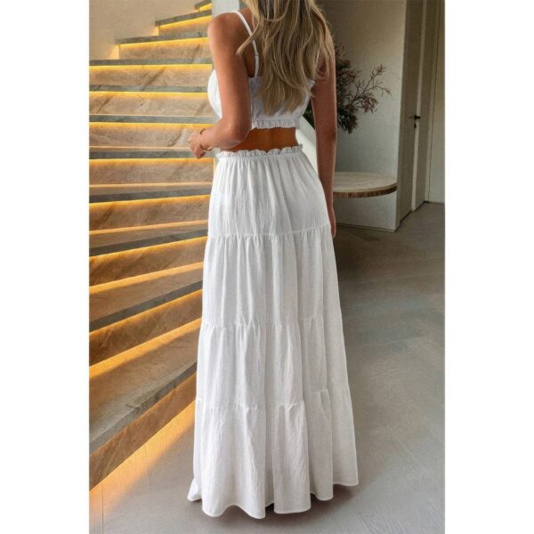 Sleeveless Tank Top & Flowing Maxi Skirt Set