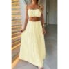 Sleeveless Tank Top & Flowing Maxi Skirt Set
