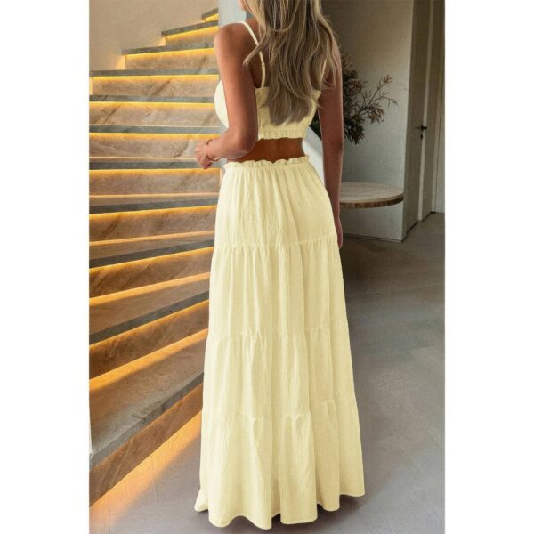 Sleeveless Tank Top & Flowing Maxi Skirt Set