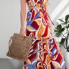 Sleeveless Front-Knot Ruched Cut-Out Maxi Dress