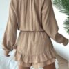 Layered Ruffle Dress with Bowknot Shoulder Straps