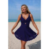 Crossover V-Neck One-Piece Swimsuit with Cutouts
