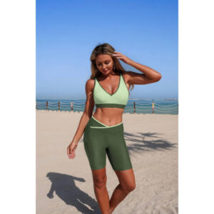 Colorblock Sleeveless Two-Piece Yoga Set for Workouts
