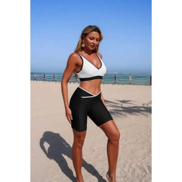 Colorblock Sleeveless Two-Piece Yoga Set for Workouts