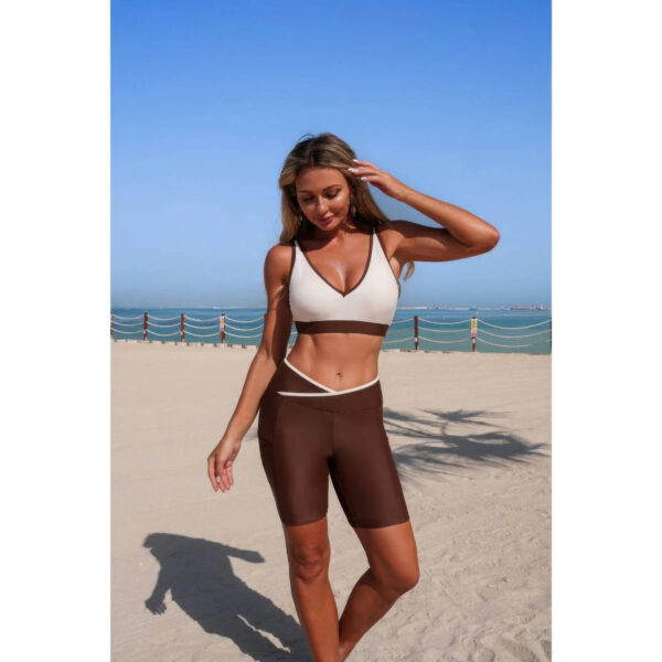 Colorblock Sleeveless Two-Piece Yoga Set for Workouts