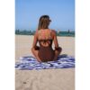 Patchwork V-Neck Hollow-Out Tie One-Piece Swimsuit