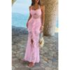 Hater Halter Lace Draped Ruched Bodycon Dress