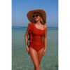 Asymmetric One-Shoulder Ruffle Swimsuit - Solid